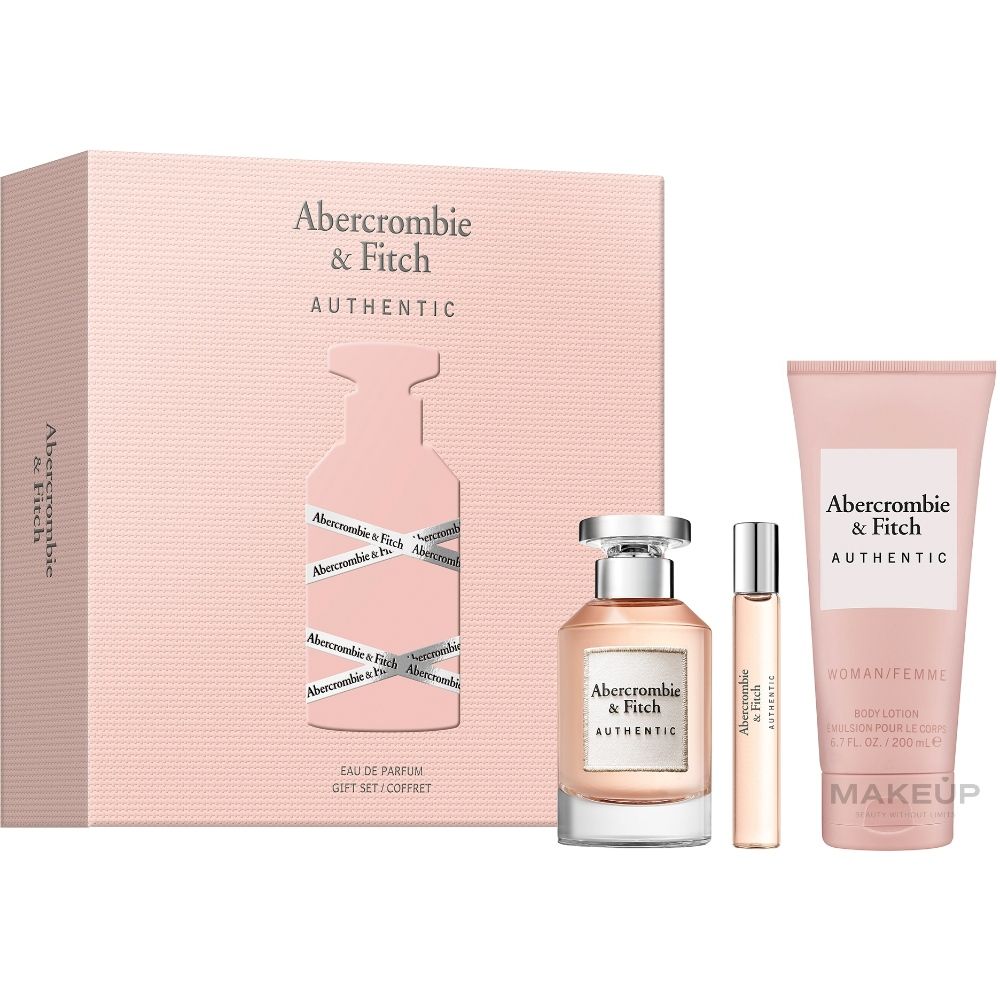ABERCROMBIE & FITCH AUTHENTIC (W) SET EDP 100ML + EDP 15ML + BL 200ML