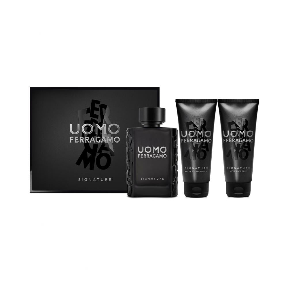 SALVATORE FERRAGAMO UOMO SIGNATURE (M) SET EDP 100ML + SHAMPOO & SG 100ML + ASB 100ML