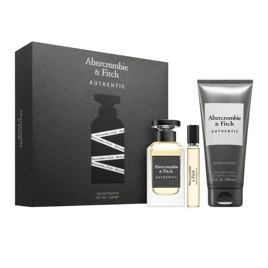 ABERCROMBIE & FITCH AUTHENTIC (M) SET EDT 100ML + EDT 15ML + HAIR & BW 200ML