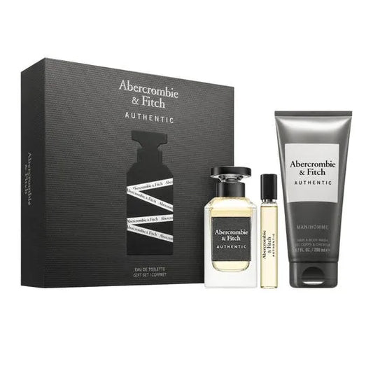 ABERCROMBIE & FITCH AUTHENTIC (M) SET EDT 100ML + EDT 15ML + HAIR & BW 200ML