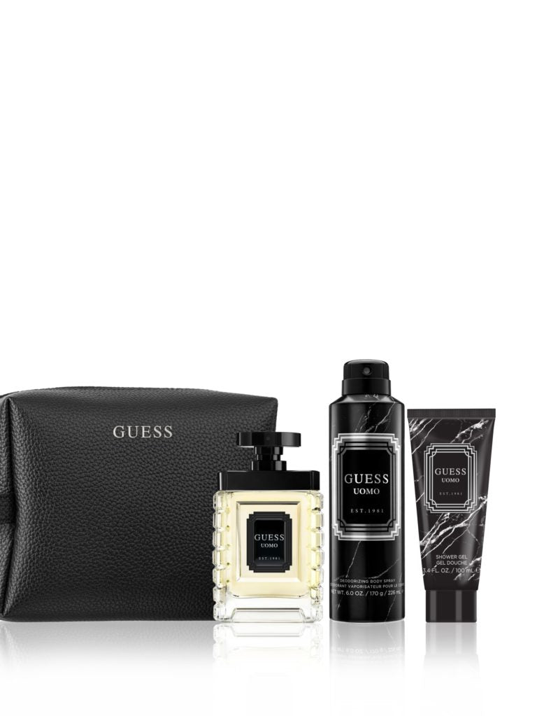 GUESS UOMO INTENSO (M) SET EDP 100ML + BODY SPRAY 225ML + SG 100ML + POUCH