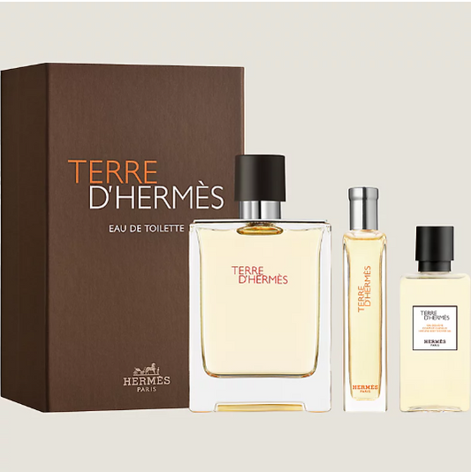 HERMES TERRE D'HERMES (M) EDT 100ML + EDT 15ML + HAIR & BODY SG 40ML TRAVEL SET