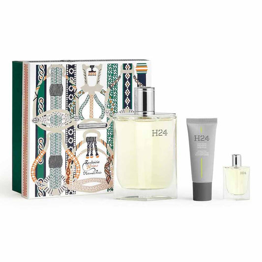 HERMES H24 (M) SET EDT 100ML + EDT 5ML + FACE MOISTURIZER 20ML