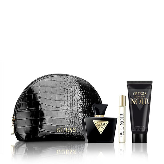 GUESS SEDUCTIVE NOIR (W) SET EDT 75ML + BL 100ML + EDT 15ML + POUCH - GUESS - Fragrance HQ Kenya