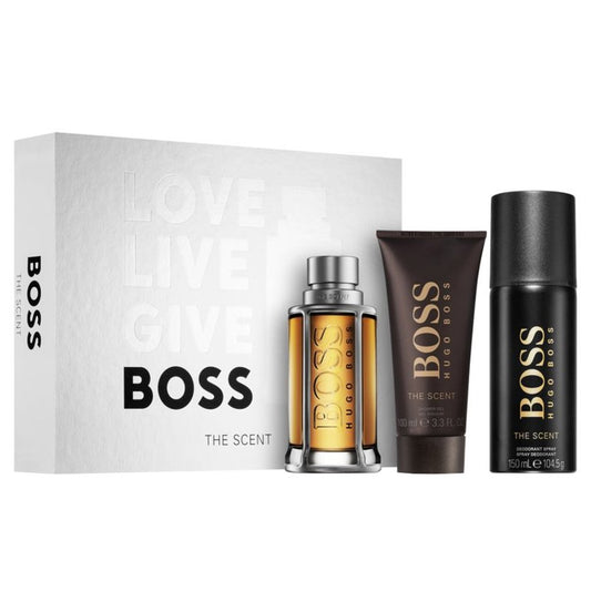 HUGO BOSS BOSS THE SCENT (M) SET EDT 100ML + SG 100ML + 150ML DEODORANT SPRAY